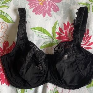 Prima Donna Deauville black lace unlined bra (36E)
